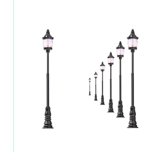 Garden Lamp Model Led Street Light 12V Sand Table Building Landscape Train Railway Scene 3pcs