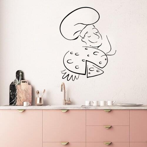 Chef Cook Hot Pizza Cooking Wall Decals Kitchen Cafe Interior Design Wall Sticker Self-Adhesive Waterproof Removable Home Decor