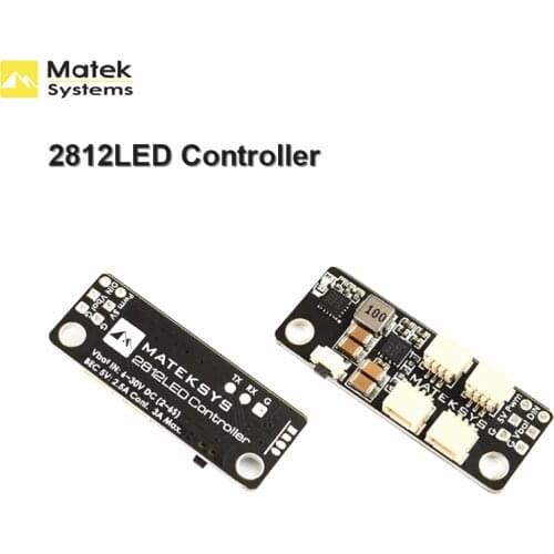 Matek System 2812LED Controller 2-6S LED Control Module w/ 5V BEC for WS2812 LED Strip Light DIY Accessories