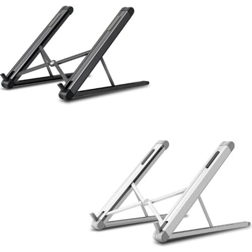 Foldable Laptop Stand Aluminium Non-Slip Riser Holder Bracket Heat Release 16in