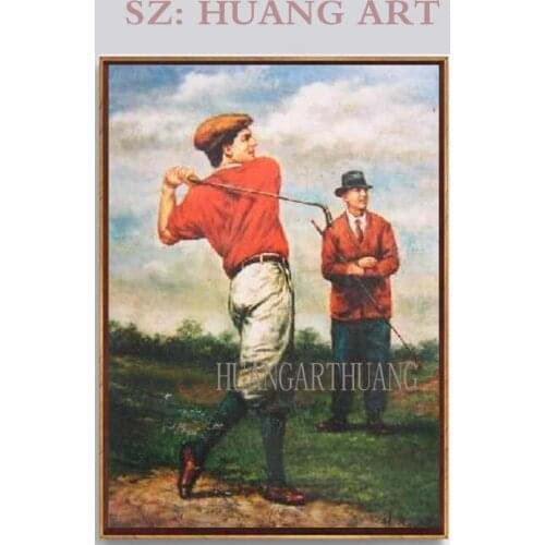 Modern golf sport oil painting high quality reproduction oil painting from photo decorative canvas art for friends gift