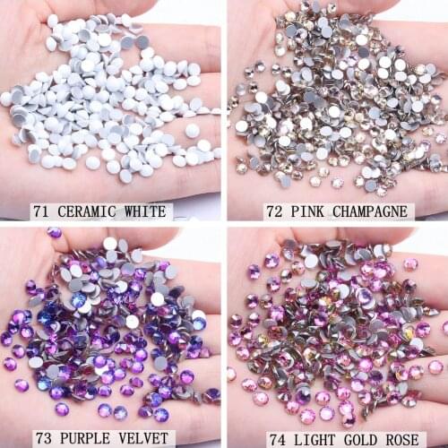 Non Hotfix Round Flatback ss6-ss30 Crystal Rhinestones Nail Supplies For Nails Art Decoration DIY 3D Jewelry Making