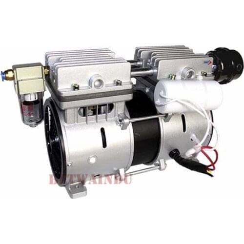 Quiet 400W Oilless Vacuum Pump 220V -93Kpa 90L/MIN Max Oil Free Air Pump 0.8Mpa Pressure for Medical