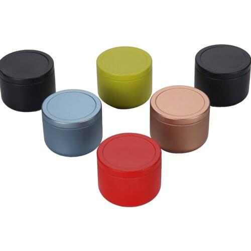 Frosted Tea Tin Cans Round Shape Mini Sealed Jar Packing Boxes Smell Proof Container Spice Storage Organizer Kitchen Accessories