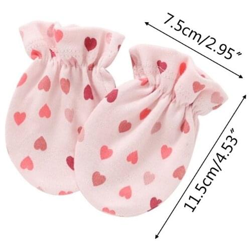 1 Pair Baby Anti Scratching Soft Cotton Gloves Newborn Protection Face Scratch Mittens Infant Handguard