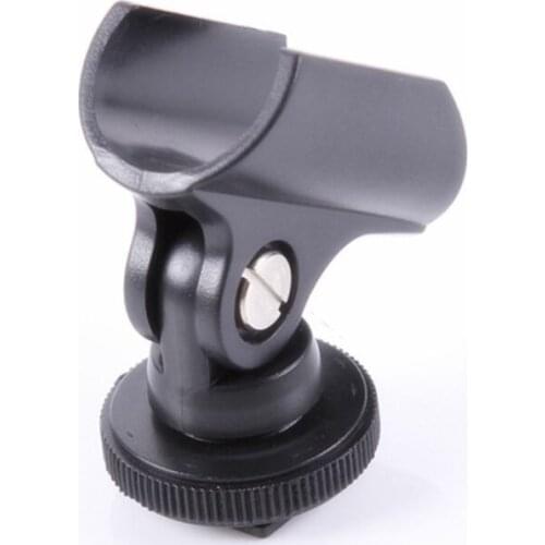 1 PC Microphone Clip Stand 19mm Plastic Mic Microphone Holder Clip with Hot Shoe For DSLR Camera