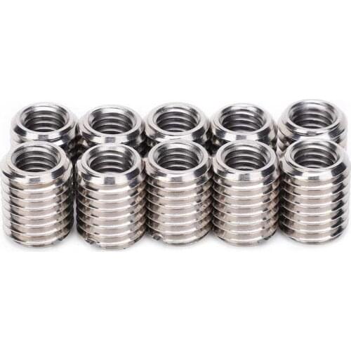 10Pcs 10/12/15/18MM Reducer Nut Thread Conversion Tool Stainless Steel Repair Sleeve Bushing Screw Fastening