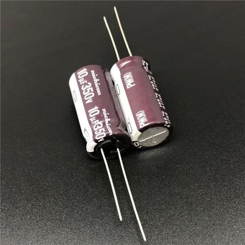 10pcs/100pcs 10uF 350V NICHICON PM Series 12.5x25mm 350V10uF Super Low Impedance Long Life Aluminum Electrolytic capacitor