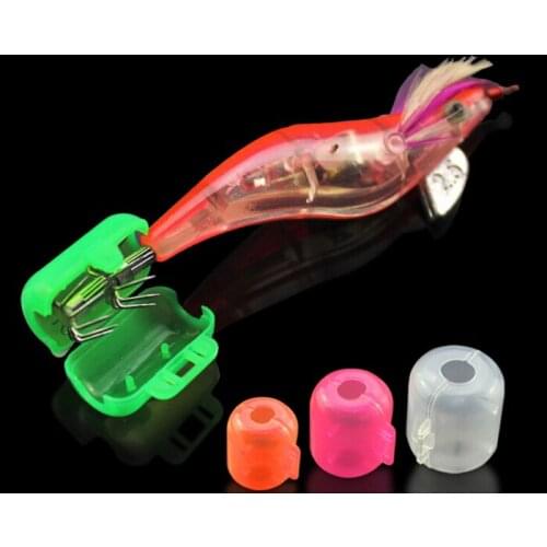10Pcs/Lot Squid Jig Cover Wood Shrimp Umbrella Hooks Protective Case Squid Jig Hooks Storage Cover Fishing Accessories