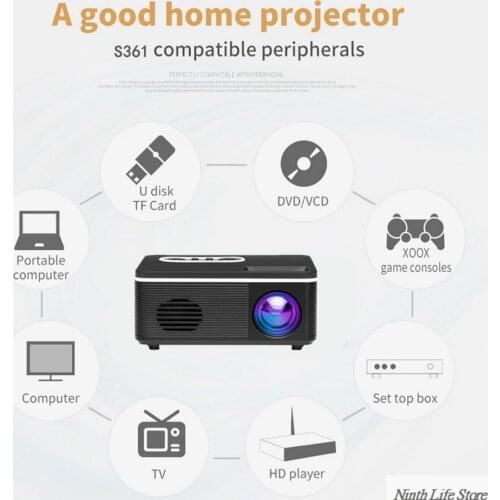 1080P HD Mini Projector Native Proyector Portable LED WiFi Projector Video Home Cinema 3D HDMI Movie Game Projector Home Player