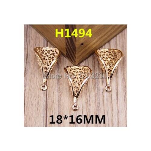 2015 Newest loudspeaker shape Zinc alloy Cartoon metal hollow leafs fashion pendants charms diy necklace/earring jewelry making