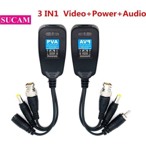 5Pair/lot 8MP Video Balun Passive Balun RJ45 CCTV Transceiver DC Supply Power For High Definition 5MP 8MP CVI/TVI/AHD Cameras