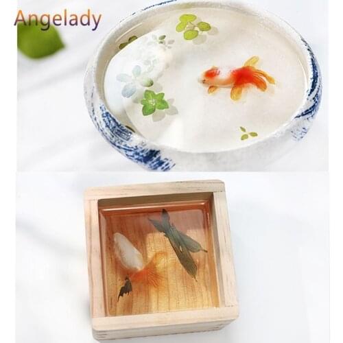 5Pcs 3D Leaves Clear Water Grass Film Sticker For Resin Goldfish Painting Jewely JUL3