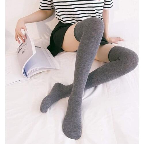 6 Pairs Girl Socks Cotton Knee High Children Women High Thigh Striped Over Knee Thin Tights Long Stocking Knee High Leg Warmer