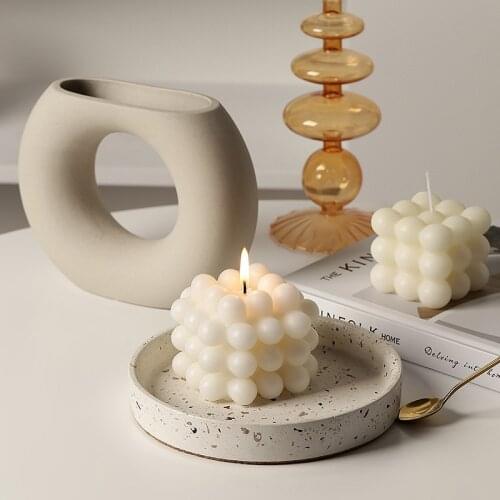 Nordic Style Scented Candle Creative Rubiks Cube Modeling Home Decoration Accessories Home Living Room Bedroom Fragrance