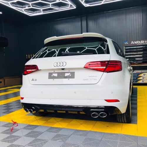 Car Styling ABS Plastic Unpainted Color Rear Spoiler Trunk Wing Decortaion 1Pcs For 2014-2018 Audi A3 S3 Hatchback Spoiler