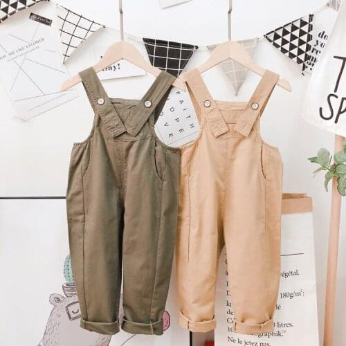 Kids Overalls for Girls Korean Casual Boys Jumpsuit Spring Autumn Toddler Baby Pants Loose Overalls Kid Pants Children Jumpsuits