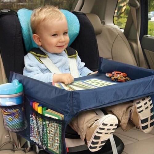 ASIPMEE High Quality Travel Tray Baby Car Seat Tray Stroller Kids Toy Food Water Holder Desk Children Portable Table 40*32cm