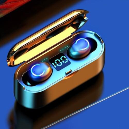F9-8 TWS Bluetooth 5.0 Earphones Wireless Headphones Sports Waterproof Earbuds HiFi Sound Headsets Gaming Headset for Smartphone