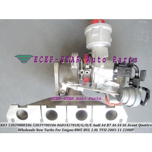 K03 106 53039880106 53039700106 06D145701G 06D145701E 06D145701J Turbo For AUDI A4 A6 2.0L TFSI 05- S4 S6 Cabriolet 4.2L BWE BUL