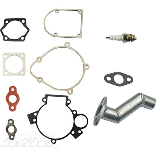 Intake Manifold&Spark Plug&Gasket Kit Fits 49cc 66cc 80cc Engine Motorized Bike