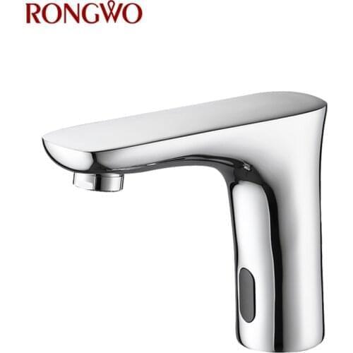 RONGWO Smart Sensor Basin Faucet Hand Touch Faucet Touchless Basin Tap Hot And Cold Mixer Taps Bathroom Sink Faucet