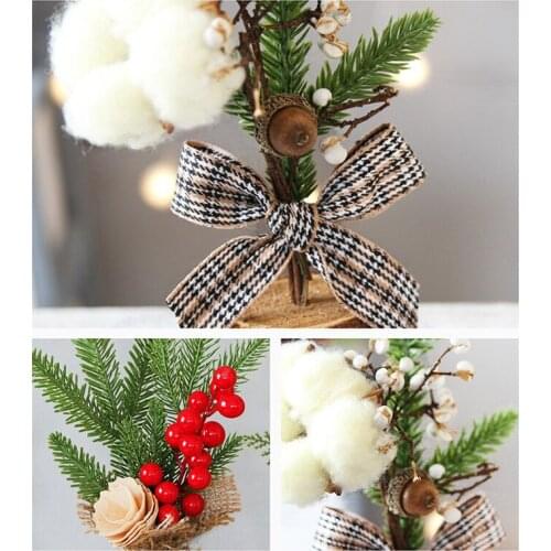 Mini Christmas Tree Artificial Beautiful Miniature Christmas Decorative for Home Kitchen Desktop NW