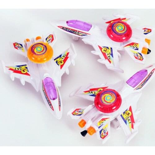 Airplane Pull Wire Model LED Luminous Flash Simulation Miniature Plane Kids Toy Parent-child Outdoor Interactive Game Toy Gifts