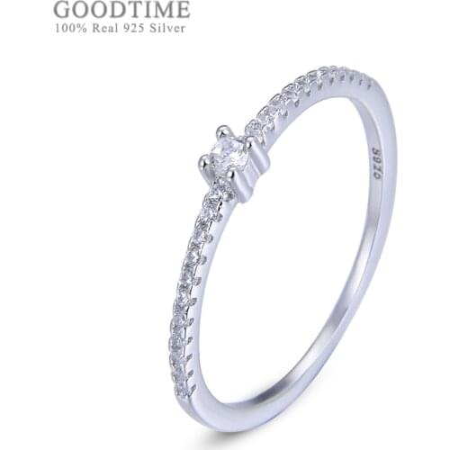 Fashion Pure 925 Sterling Silver Ring Jewelry Anniversary Ring Row Cubic Zirconia Jewelry Style Rings For Women Girl Party