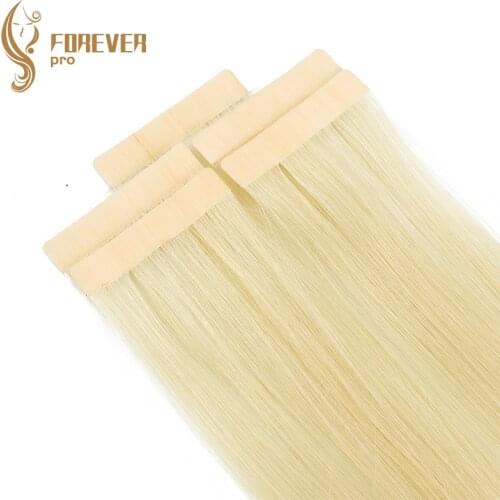 Real Remy Tape In Human Hair Extensions Seamless Skin Weft Salon Samples 5pcs For Testing Hair Forever pro Hair 2.0g/pc 10g/pack