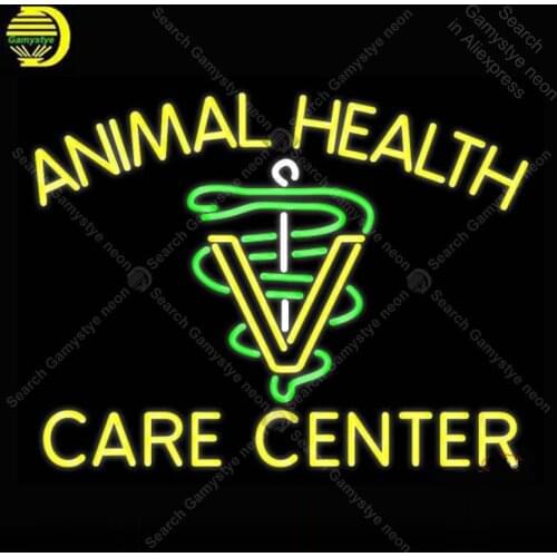 Animal Health Neon Sign Glass Tube Neon Handmade neon light Sign Shop Display Decorate Hotel Pub club Iconic Neon Light Lamp