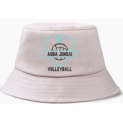 Japanese Anime Haikyuu Bucket Hat Aobo Johsai Volleyball Club Caps High Shool Hip Hop Summer Beach Cap Fisherman Panama Bob Hats