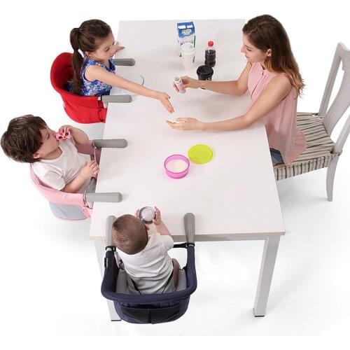2021 Portable Baby Desk Chair Fold-able Childrens Travel High Chair Safe Reliable with Mesh Backrest For Dining Table