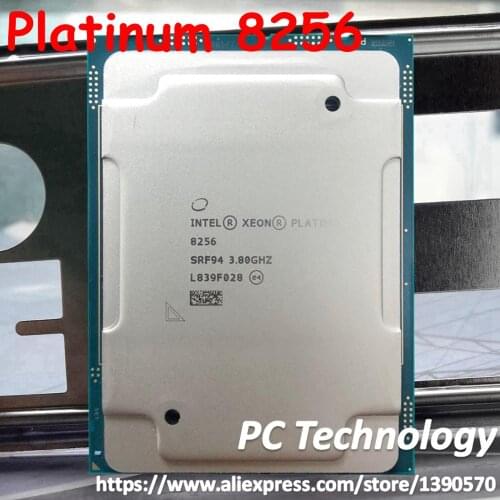Original Intel Xeon Platinum 8256 CPU QS Platinum8256 Processor 16.5M Cache 3.80GHz 4-cores 105W LGA3647 CPU free shipping