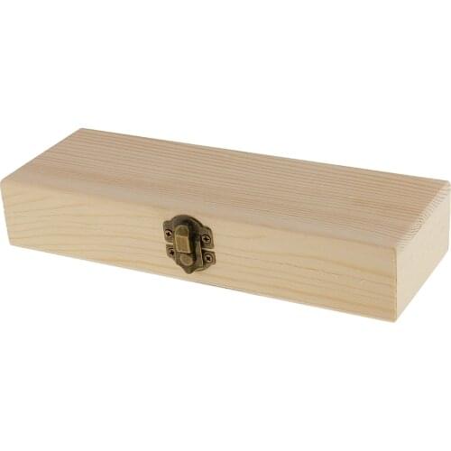 Blank Rectangle Unfinished Wooden Jewelry Gift Box for Kids DIY Craft Supplies