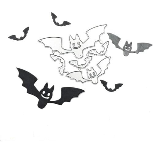 R7RC DIY Printing Halloween Bats Carbon Steel Mould, Clear Stamp Embossing Mold for Paper Card and Craft Gift Making