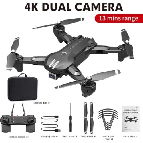 KaKBeir H168 New RC Mini Drone 4K HD Dual Camera WIFI FPV Professional Aerial Photo Helicopter Foldable Professional Quadcopter