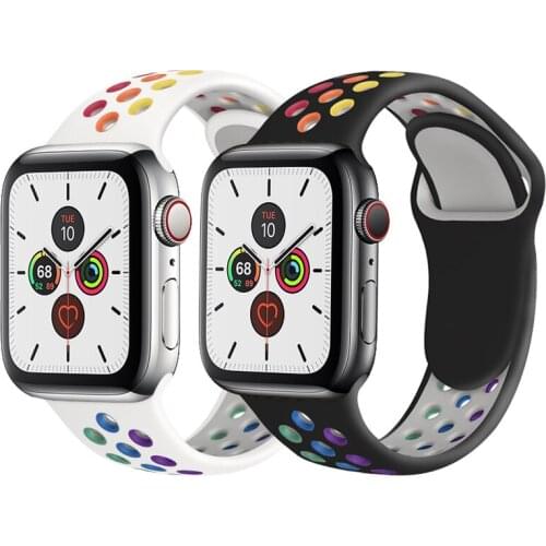 Pride Edition Strap For apple watch band 44mm 40mm iwatch band 42mm 38mm silicone bracelet Apple watch series 3 4 5 SE 6 Strap