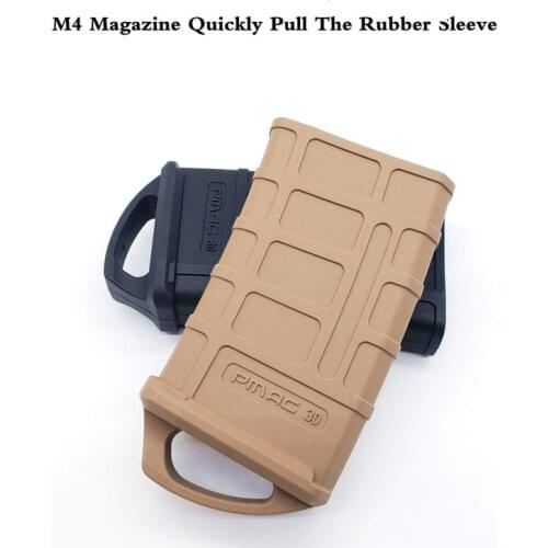 1Pcs M4/M16 Soft Bullet Gun Rubber Slip Cover Fast Magazine Rubber Holster Rubber Pouch Antiskid Sleeve Gun Accessories