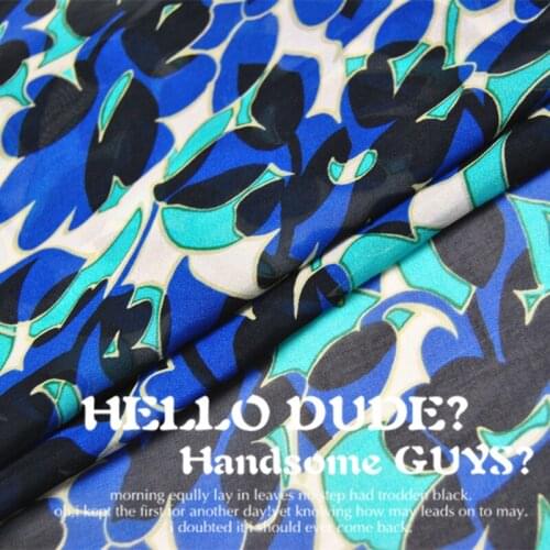 LEO&LIN White black , blue, green 100% silk chiffon scarf spring summer dress fabric Baotou (1 meter)