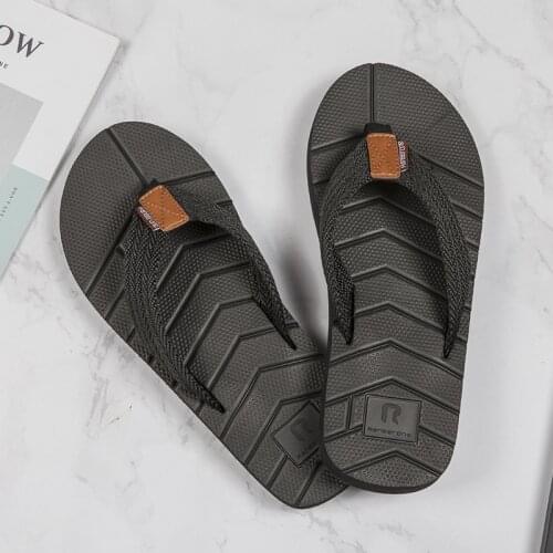 2021 New Summer Men Flip Flops High Quality Beach Sandals Anti-slip Zapatos Hombre Men Casual Shoes Wholesale Slippers