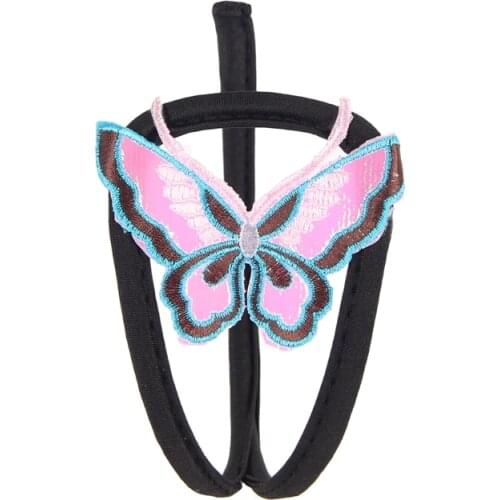 Butterfly Decoration C-string Underwear For Women Patchwork Ladies Lingerie Panties Erotic Invisible Thongs Knickers LSS170
