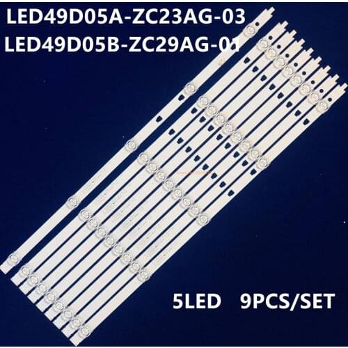 9pcs LED Backlight strip for LS50A51 U50H3 LED49D05A-ZC23AG-03 LED49D05B-ZC29AG-01 08 05A 11 V500DJ6-QE1 50C61 LT-49MA875