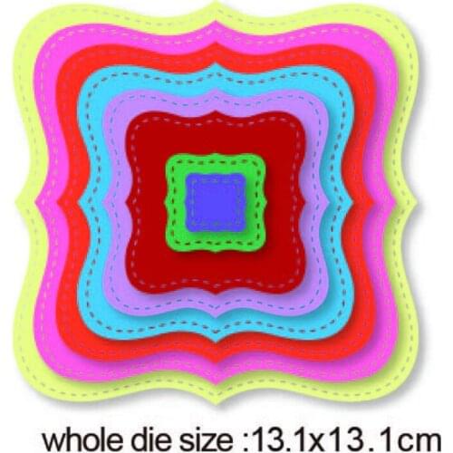 Metal cutting dies cut die mold layer frame background decoration Scrapbook paper craft knife mould blade punch stencils dies