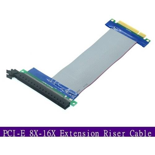 PCI Express PCIE Riser Card Extender 8X to 16X Adapter PCIE Graphics Card Extension Cable Flexible Video Card Extension Cable
