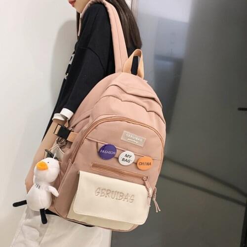 2021 Student Waterproof Women Man Backpack Kawaii A4 Book Student Bag Female Mochila Schoolbag for Teenage Girl Travel Rucksack