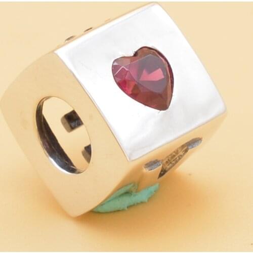 High Quality 43 Square Multi-Facet Set with Diamond 925 Silver Ornaments Bracelet Accessories Couple Style