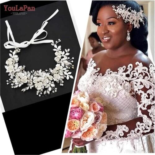 YouLaPan HP349 Silver Rhinestone Wedding Headpieces Bridal Hair Accessories Bridal Crown and Tiara Flower Women Headwear