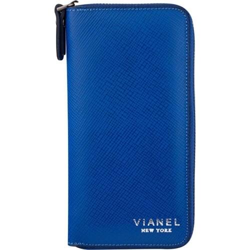 Vianel New York Miracle Saffiano Leather Women Wallets Blue