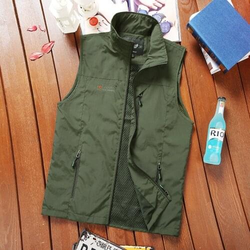 Summer Mesh Vest With Many Pockets For Men Thin Breathable Multi Pocket Classic Waistcoat Male Photographer Sleeveless Jacket